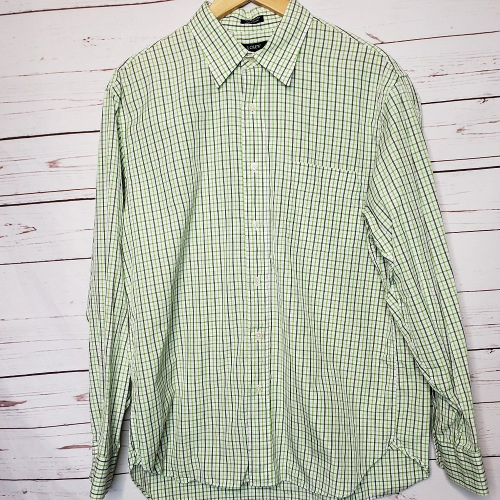 J. Crew 100's 2-Ply Cotton Plaid Button Down Shirt